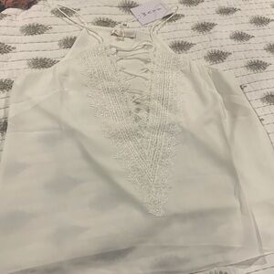 NWT Ivory Lace Tank